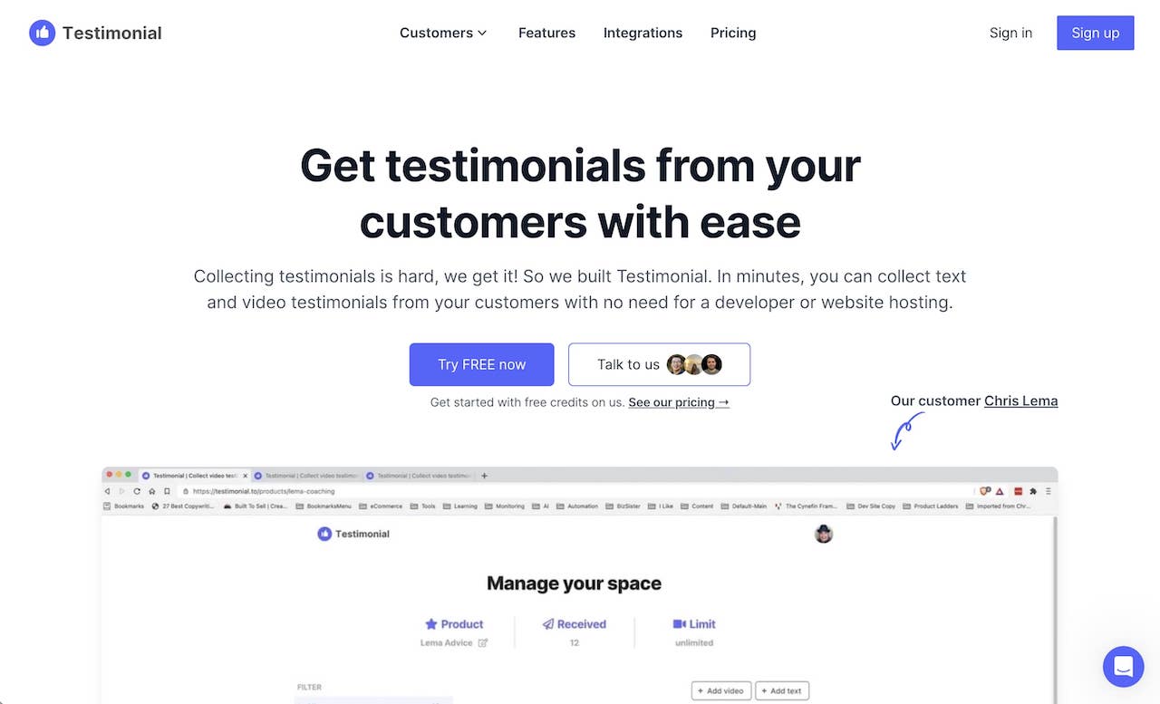 Get Testimonials H1 Header Title Tag